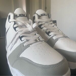FUBU Men's White and Gray High-Top Sneakers